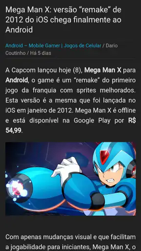 Mobile Gamer Notícias de Jogos screenshot