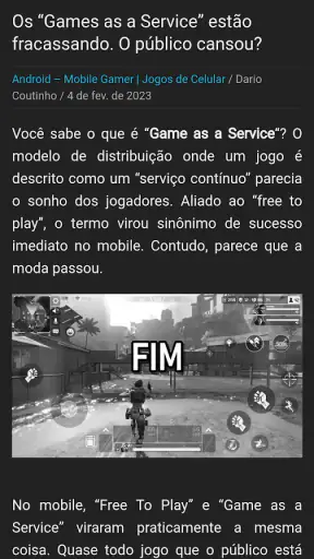 Mobile Gamer Notícias de Jogos screenshot
