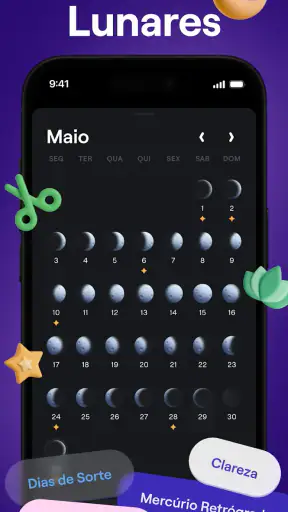 Moonly App - Calendário Lunar screenshot