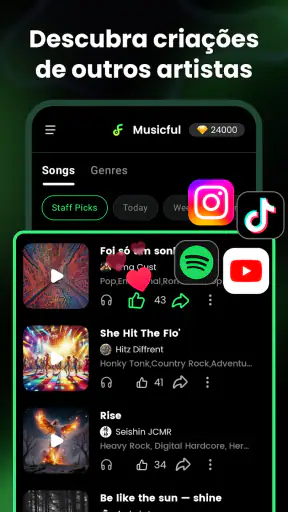 Musicful: Criador de Música IA screenshot