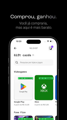 NG.CASH - conta, cartão e pix screenshot