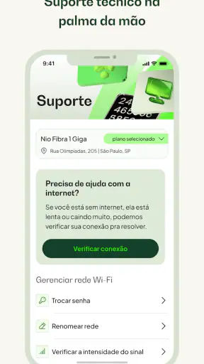 Nio: internet fibra screenshot