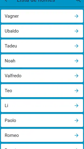 Nomes e significados screenshot