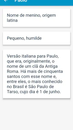 Nomes e significados screenshot