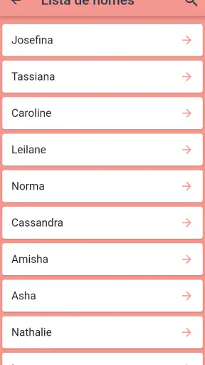 Nomes e significados screenshot