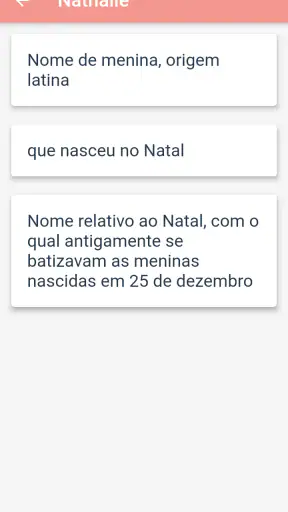 Nomes e significados screenshot