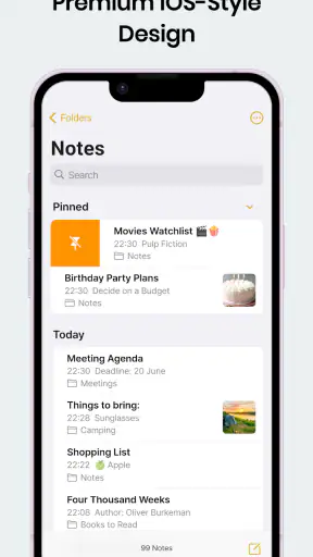 Notas: Bloco de notas, listas screenshot