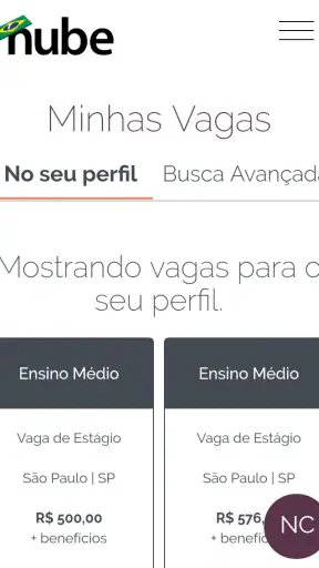 Nube Vagas screenshot