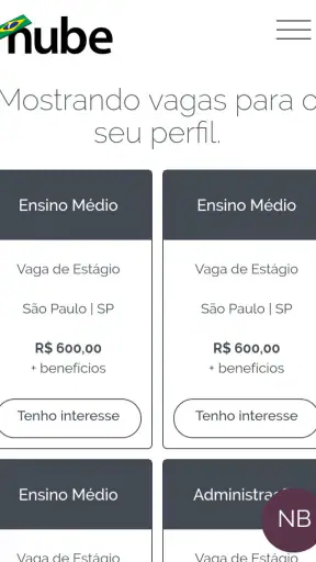 Nube Vagas screenshot