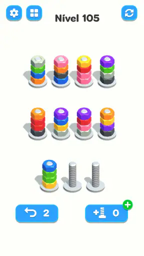 Nuts & Bolts, Color Screw Sort screenshot