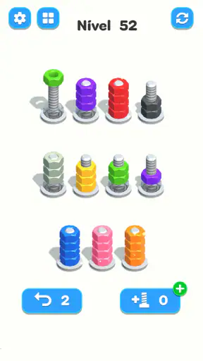 Nuts & Bolts, Color Screw Sort screenshot