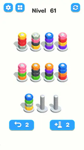Nuts & Bolts, Color Screw Sort screenshot