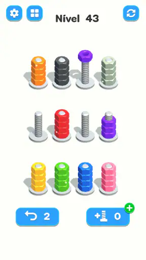 Nuts & Bolts, Color Screw Sort screenshot