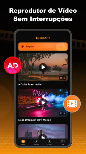 OiTuberit: Reprodutor HD screenshot