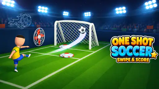 One Shot Soccer: Swipe & Score screenshot