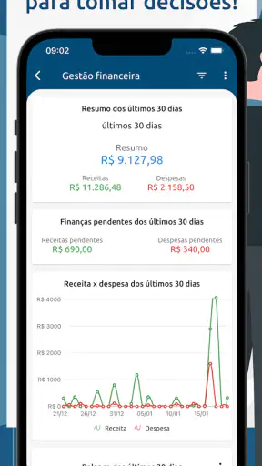 Orçamentos, Recibos e Clientes screenshot