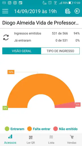Organizador Bilheteria Express screenshot