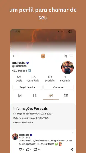 Paçoca: rede social brasileira screenshot