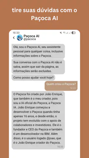 Paçoca: rede social brasileira screenshot