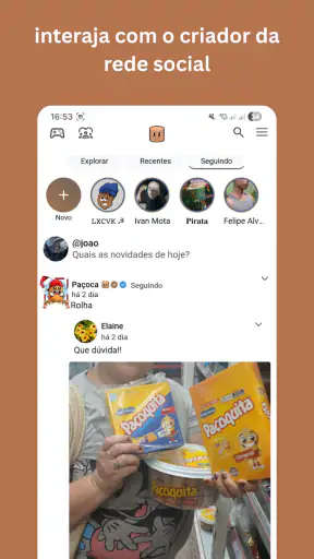 Paçoca: rede social brasileira screenshot
