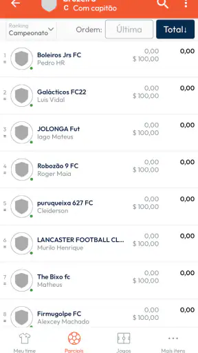 Parciais CFC screenshot