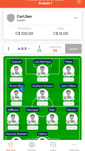 Parciais CFC screenshot