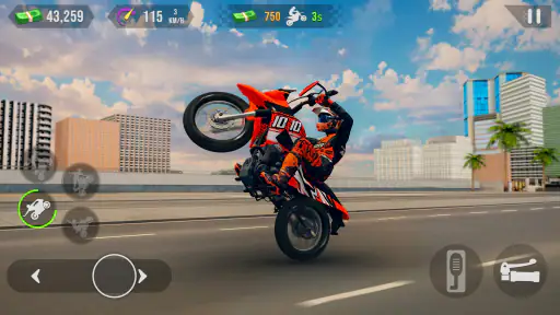 passeio de moto empinada screenshot