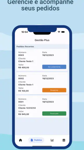 Pedidos, Orçamentos e Recibos screenshot