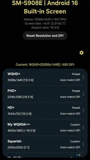 Pixels: Resolution+DPI Changer screenshot