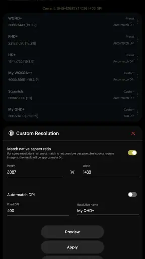 Pixels: Resolution+DPI Changer screenshot