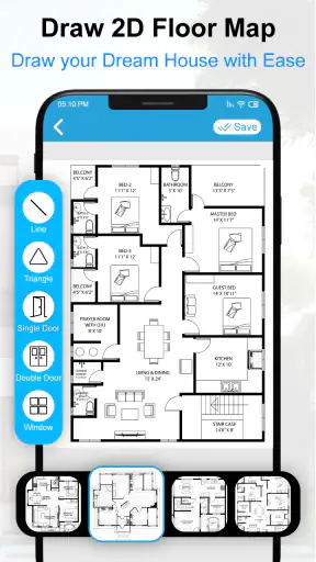 Plano de projeto de casa 3D screenshot