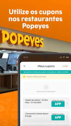Popeyes Brasil screenshot