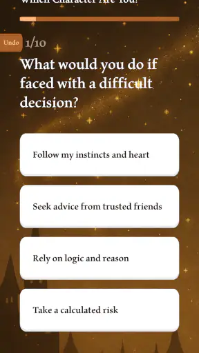 Potter Personality Quiz screenshot