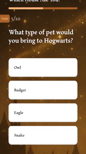 Potter Personality Quiz screenshot