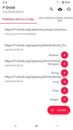 Preference Manager: Addon screenshot