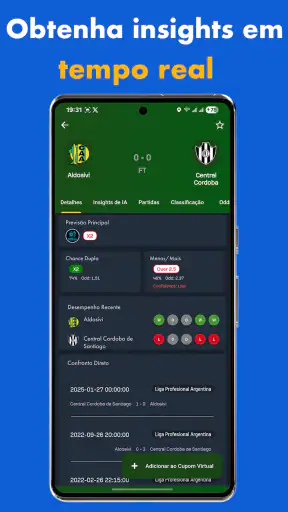 Previsões de IA 360Score screenshot