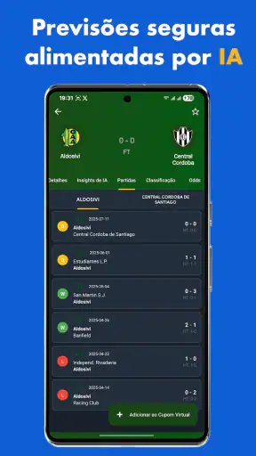 Previsões de IA 360Score screenshot