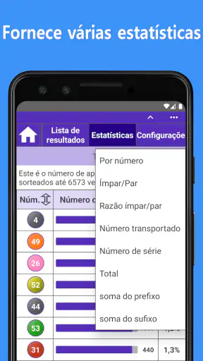 Quina (Gerador de números) screenshot