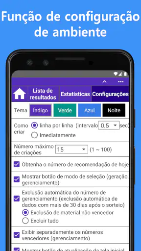 Quina (Gerador de números) screenshot