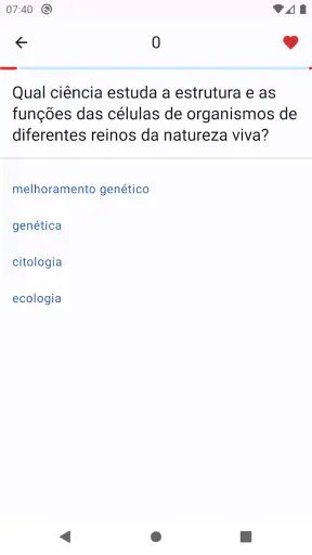 Quiz de Biologia screenshot