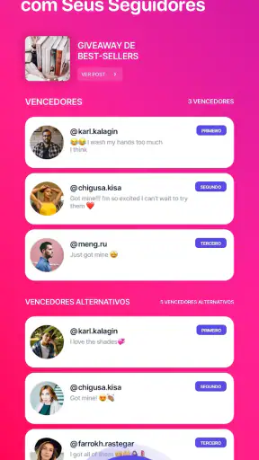 Rafi - Sorteio para Instagram screenshot
