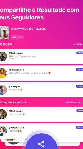 Rafi - Sorteio para Instagram screenshot