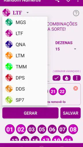 Random Números - Loterias screenshot