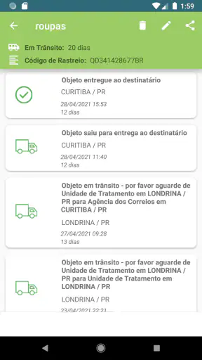 Rastreamento - Encomendas screenshot