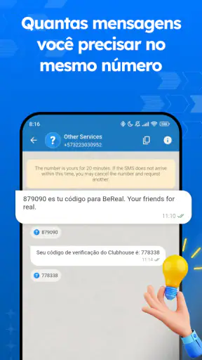 Receber SMS - N° Descartáveis screenshot