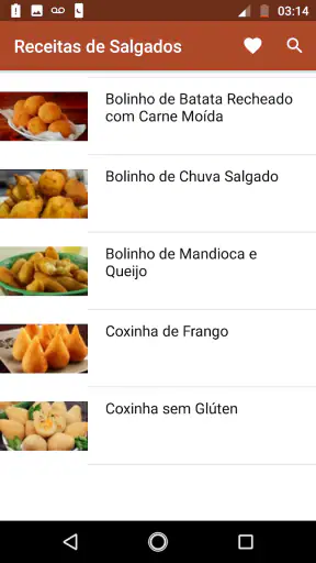 Receitas de Salgados screenshot