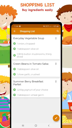 Receitas para crianças screenshot