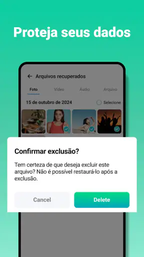 Recuperação de arquivos screenshot