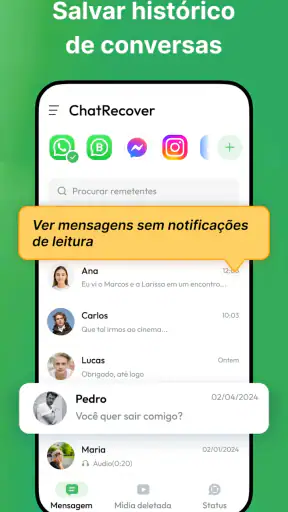 Recuperar Mensagens Excluídas screenshot