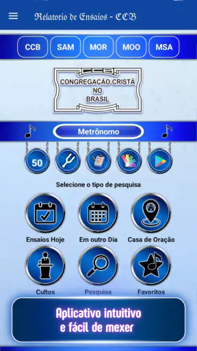 Relatório de Ensaios + Hinário screenshot